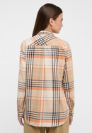 shirt-blouse in orange checkered