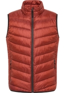 Quilted gilet in orange plain
