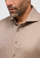 MODERN FIT Overhemd in taupe gestructureerd