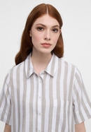 Blouse in khaki striped