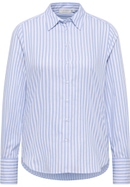 Soft Luxury Shirt Bluse in hellblau gestreift