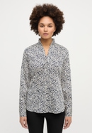 shirt-blouse in white/navy printed