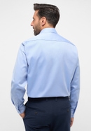 COMFORT FIT Cover Shirt in blau unifarben