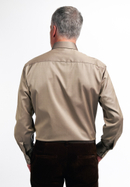COMFORT FIT Cover Shirt in bruin vlakte