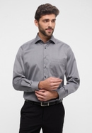 COMFORT FIT Cover Shirt in grau unifarben