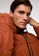 Quilted jacket in orange plain