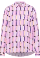 shirt-blouse in orchid printed