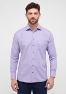 MODERN FIT Hemd in lavender strukturiert
