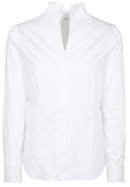 Satin Shirt in wit vlakte