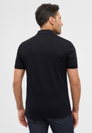 MODERN FIT Poloshirt in schwarz unifarben
