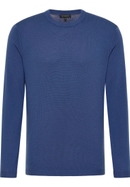 Knitted jumper in blue plain