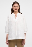 blouseshirt in wit vlakte