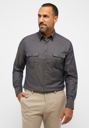 MODERN FIT Soft Luxury Shirt in navy unifarben