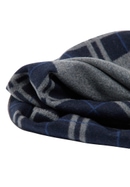 Scarf in navy checkered