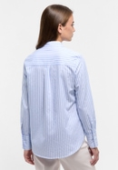 Soft Luxury Shirt Blouse bleu clair rayé
