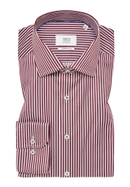 COMFORT FIT Shirt in wine red striped