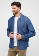 MODERN FIT Shirt bleu moyen uni
