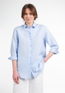 Linen Shirt Blouse bleu clair uni