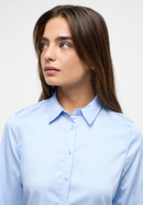 Satin Shirt Blouse bleu clair uni