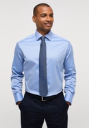 MODERN FIT Luxury Shirt in medium blue plain
