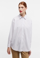 shirt-blouse in brown striped