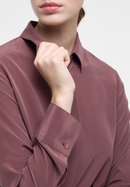 shirt-blouse in brown plain
