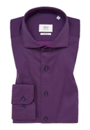 SLIM FIT Soft Luxury Shirt in burgunder unifarben