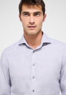 SLIM FIT Linen Shirt in grau unifarben