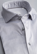 SLIM FIT Soft Luxury Shirt in grau unifarben