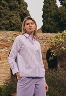 Oxford Shirt Blouse in orchidee gestreept