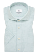 MODERN FIT Linen Shirt in turquoise plain