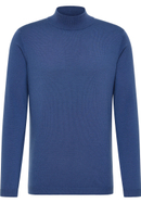 Strick Pullover in blau unifarben