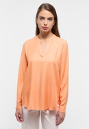 Viscose Shirt Bluse in mandarine unifarben