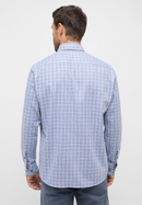 COMFORT FIT Overhemd in rookblauw geruit