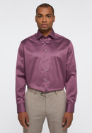 MODERN FIT Luxury Shirt in rosenholz unifarben