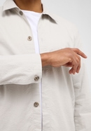 MODERN FIT Overshirt in grau unifarben