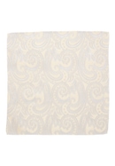 Pocket square in cream patterned