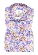 SLIM FIT Hemd in lila bedruckt