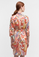 Shirt dress in coral printed