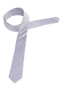 Cravate bleu marine/orange estampé