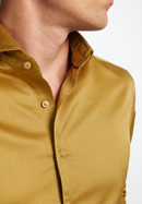 SLIM FIT Soft Luxury Shirt in geel vlakte