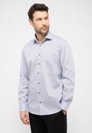 COMFORT FIT Overhemd in grijs gedrukt