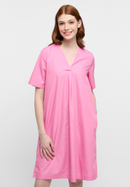 Shirt dress in pink plain