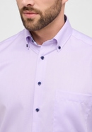 COMFORT FIT Overhemd in lavendel vlakte