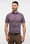 ETERNA print twill short-sleeved shirt SLIM FIT