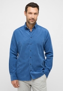MODERN FIT Overhemd in rookblauw vlakte