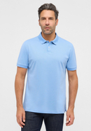MODERN FIT Poloshirt in hemelsblauw vlakte