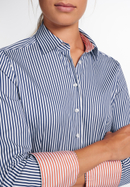 shirt-blouse in dark blue striped
