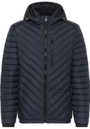 Quilted jacket in navy plain