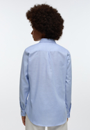 shirt-blouse in medium blue plain